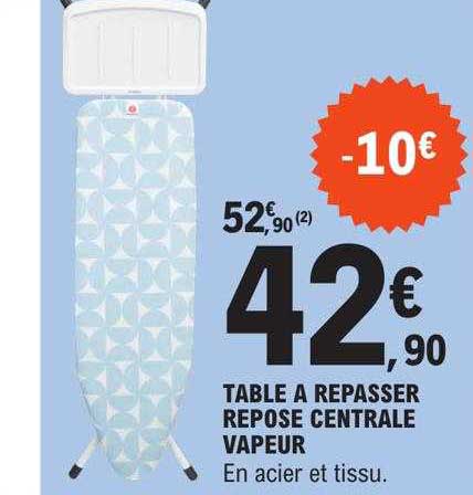 table à repasser repose centrale vapeur