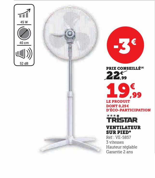 Ventilateur Sur Pied Tristar