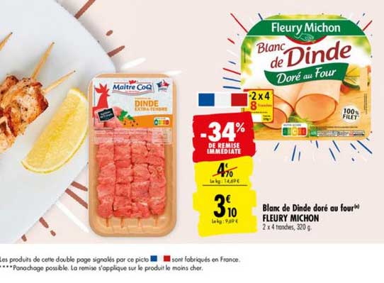 Blanc De Dinde Doré Au Four Fleury Michon -34% De Remise Immédiate