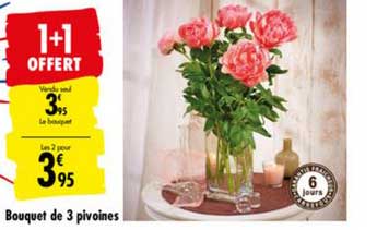 Bouquet De 3 Pivoines 1+1 Offert