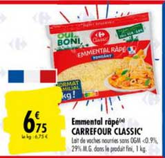 emmental râté carrefour classic'