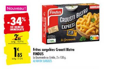 Frites Surgelées Crousti Bistro -34% De Remise Immédiate