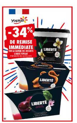Liberté Yoplait -34% De Remise Immédiate