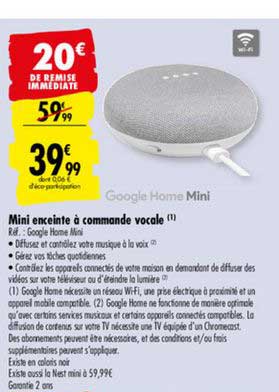 mini enceinte à commande vocale