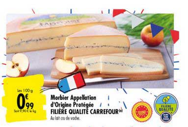 morbier appellation d'origine protégée filière qualité carrefour