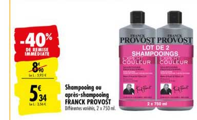 shampooing ou après shampooing franck provost -40% de remise immédiate