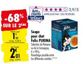 Soupe Pour Chat Felix Purina -68% Sur Le 2ème