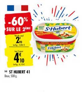 st hubert 41 -60% sur le 2ème
