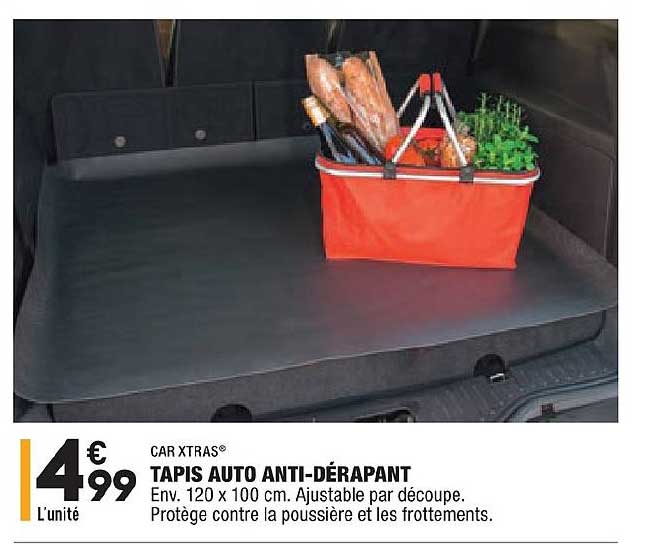 tapis auto anti dérapant car xtras