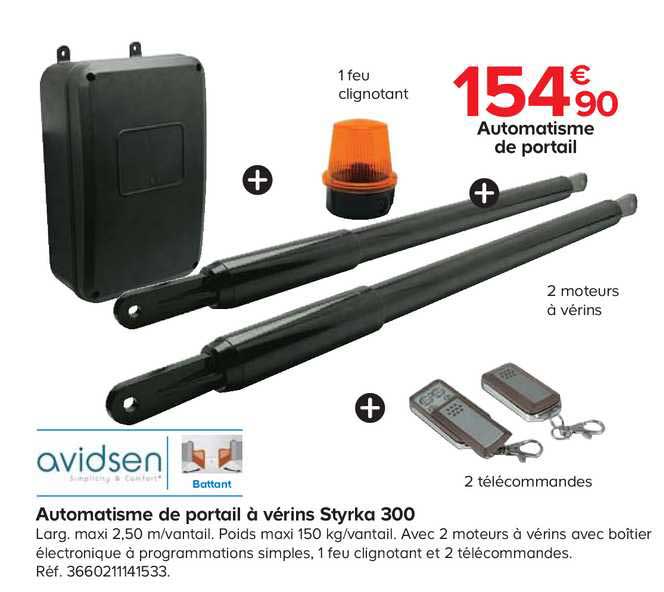 Automatisme De Portail à Vérins Styrka 300 Avidsen