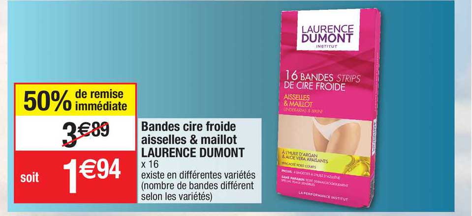 bandes cire froide aisselles & maillot laurence dumont