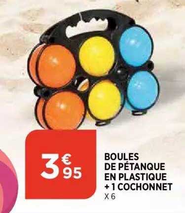 boules de pétanque en plastique + 1 cochonnet