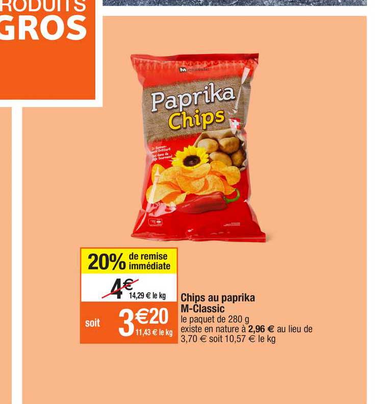 chips au paprika m-classic