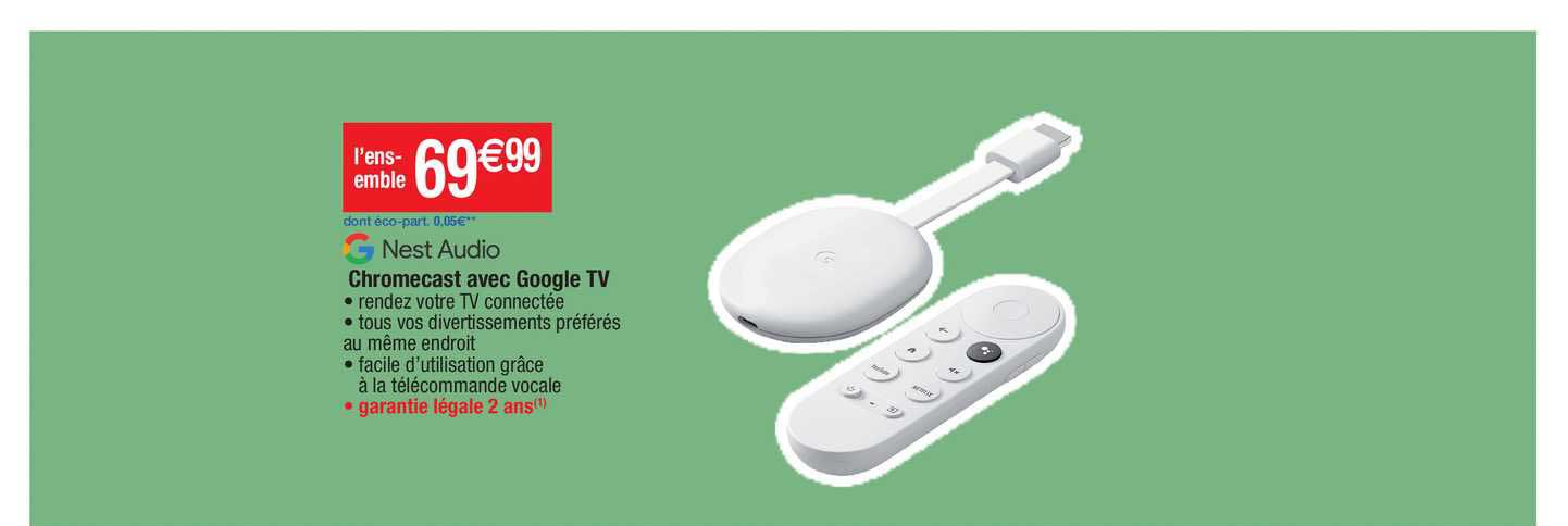 chromecast avec google tv nest audio