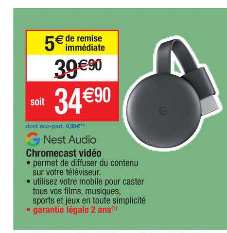 chromecast vidéo nest audio