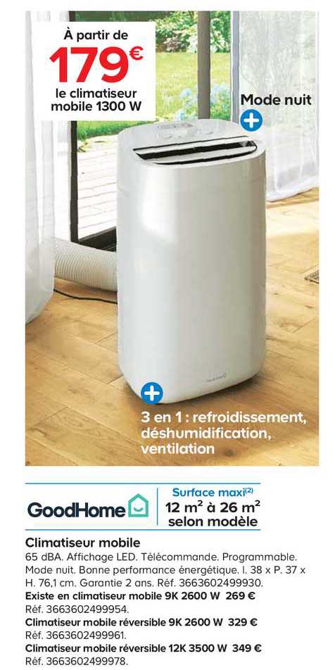 Climatiseur Mobile Goodhome