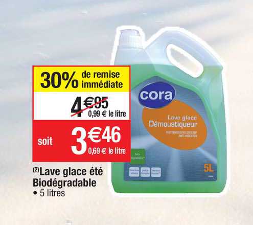 cora lave glace été biodégrable