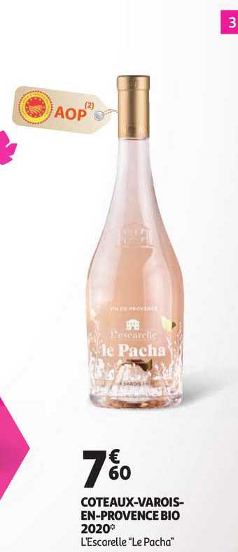 coteaux-varois-en-provence bio 2020 l'escarelle "le pacha"