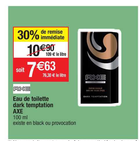 eau de toilette dark temptation axe