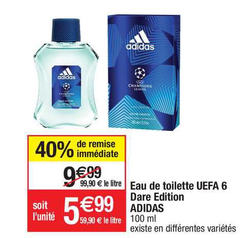 eau de toilette uefa 6 dare édition adidas