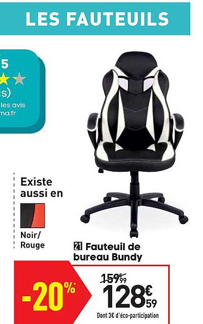 fauteil de bureau bundy