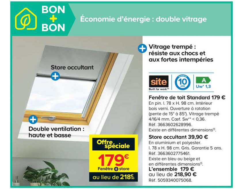 Fenêtre De Toit Standard, Store Occultant