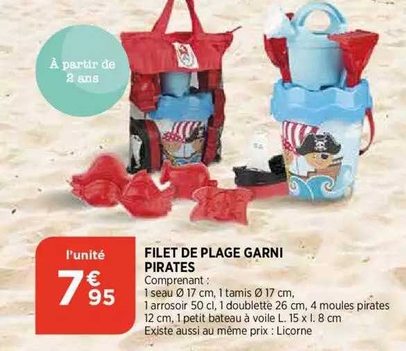 filet de plage garni pirates
