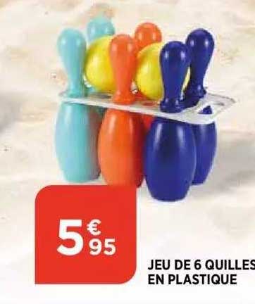 jeu de 6 quilles en plastique