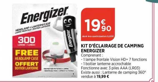 kit d'éclairage de camping energizer
