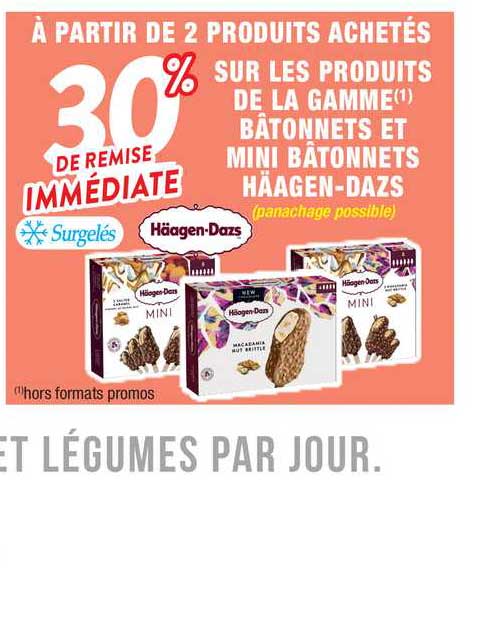 La Gamme Bâtonnets Et Mini Bâtonnets Häagen-dazs