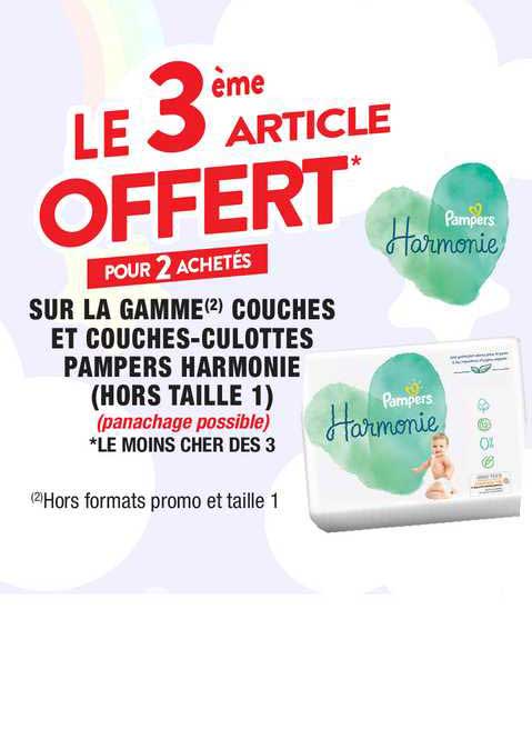 la gamme couches et couches-culottes pampers harmonie