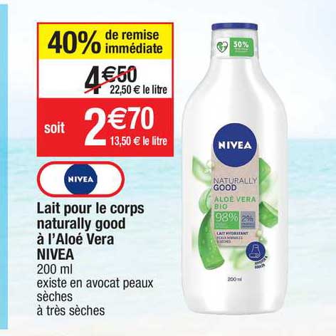 Lait Pour Le Corps Naturally Good à L'aloé Véra Nivea