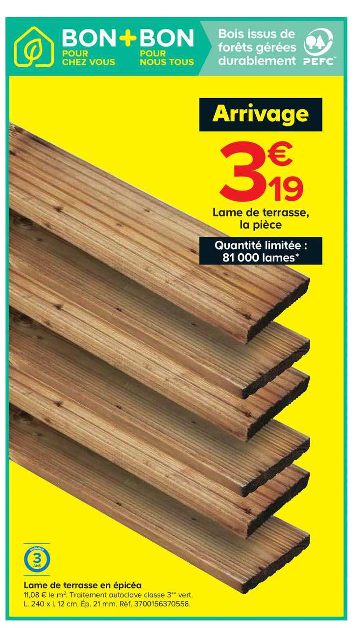 Lame De Terrasse En épicéa