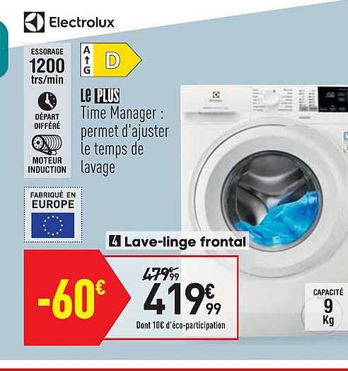 lave-linge frontal électrolux