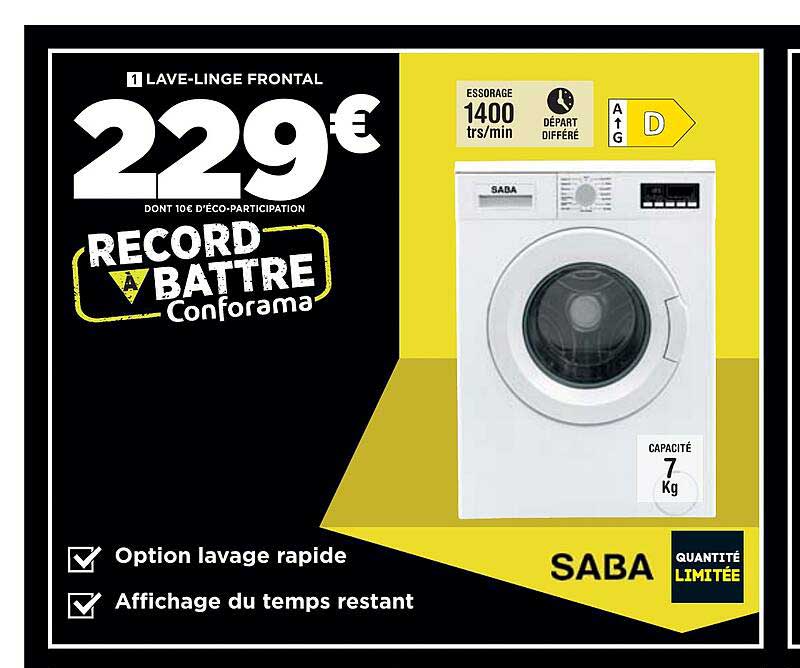 lave-linge frontal saba