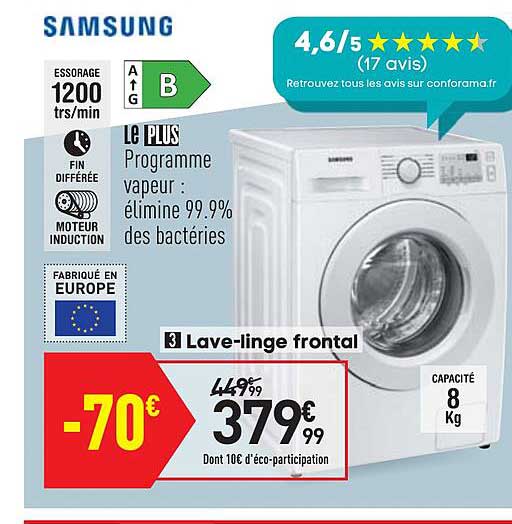 lave-linge frontal samsung