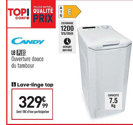 lave-linge top candy