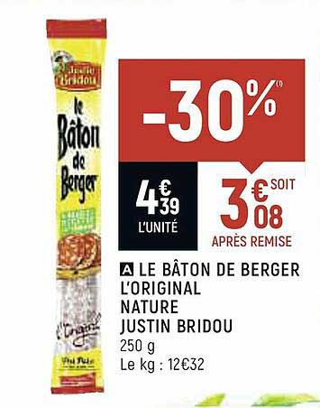 le bâton de berger l'original nature justin bridou
