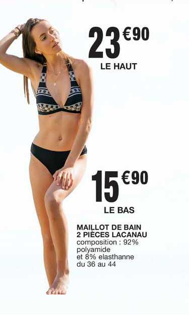 le haut, le bas maillot de bain 2 pieces lacanau