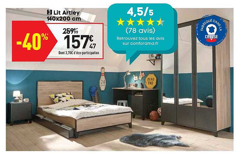 lit artley 140x200 cm