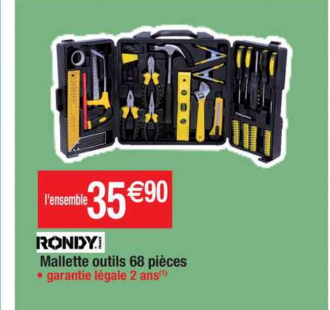 Mallette Outils 68 Pièces Rondy