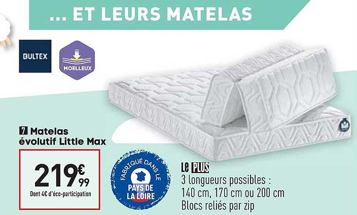 matelas évolutif little max bultex