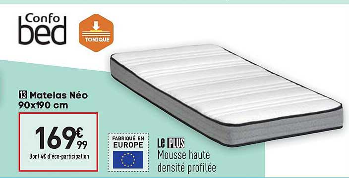 matelas néo 90x190 cm confbed