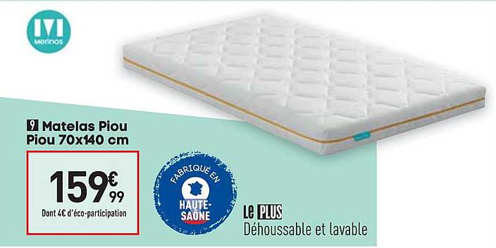 matelas piou piou 70x140 cm