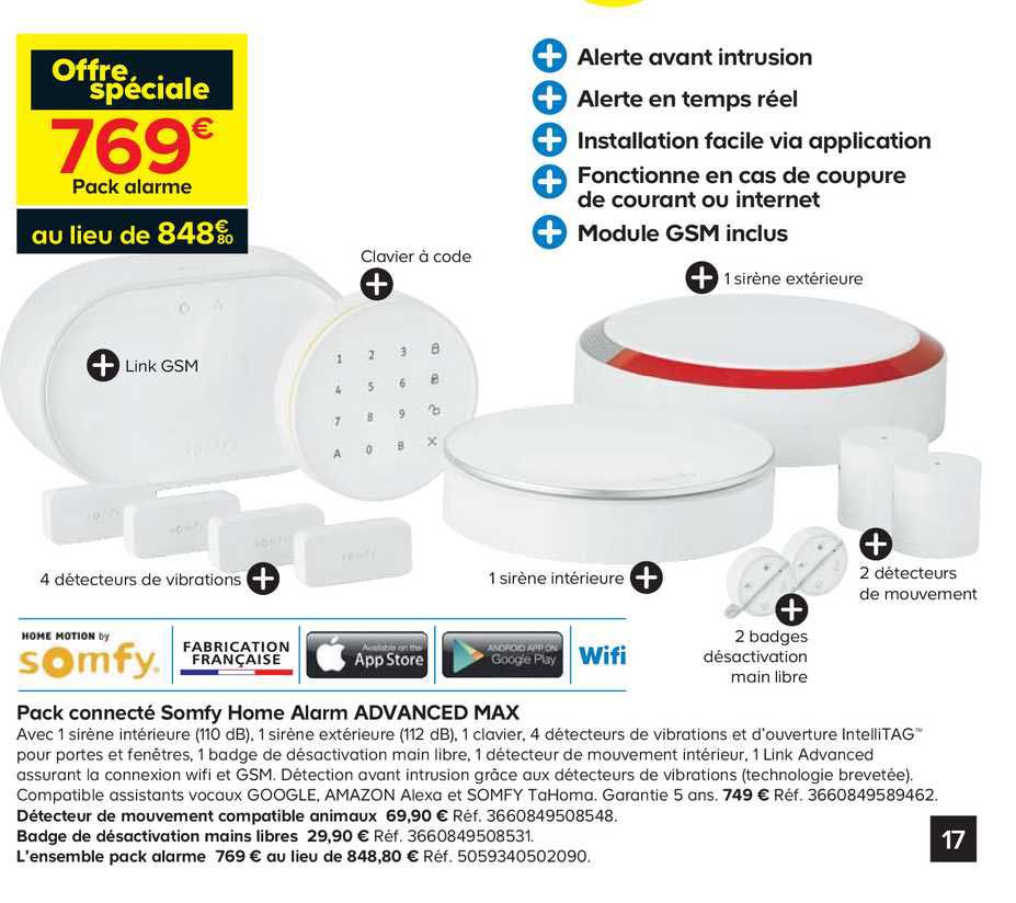 pack connecté somfy home alarm advanced max