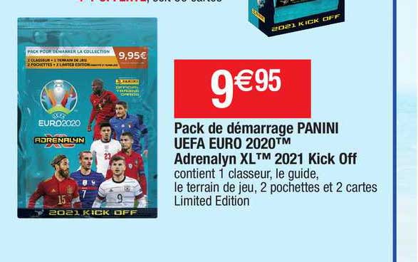 pack de démarrage panini uefa euro 2020 adrenalyn xl 2021 kick off
