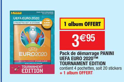 pack de démarrage panini uefa euro 2020 tournament édition