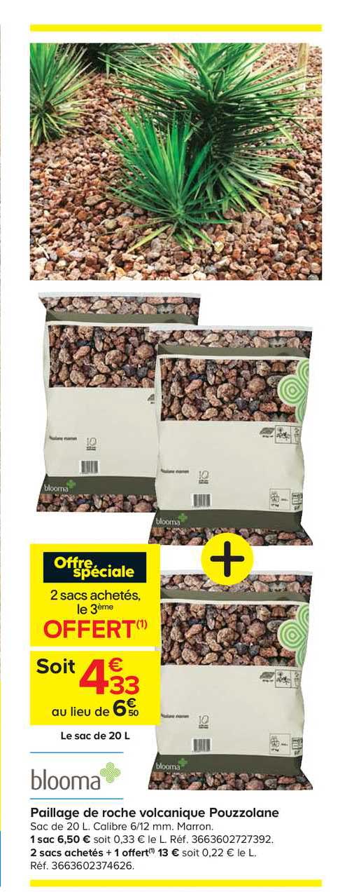 paillage de roche volcanique pouzzolane