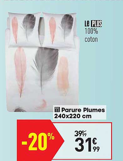 parure plumes 240x220 cm
