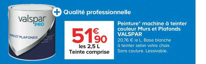 peinture machine à teinter couleur murs et plafonds valspar